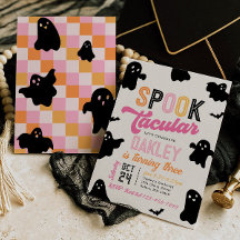 Girly Spooktacular Halloween Verjaardag Uitnodigin