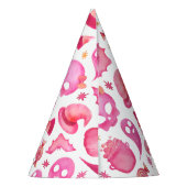 Girly Spooky One 1st Birthday Name Party Pet Feesthoedjes (Achterkant)