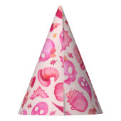 Girly Spooky One 1st Birthday Name Party Pet Feesthoedjes (Achterkant)