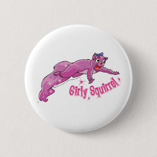 Girly Squirrel Button (Voorkant)