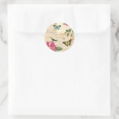 Girly sticker met rozen en vlinders (Tas)