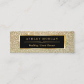 Girly Stijlvol en Mode Beauty Gold Glitter Mini Visitekaartje (Voorkant)