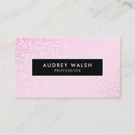 Girly Stijlvolle Faux Roze Sequin Zwart Visitekaartje