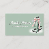 Girly Stofzuiger Huis schoonmaakdiensten Visitekaartje (Achterkant)