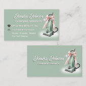 Girly Stofzuiger Huis schoonmaakdiensten Visitekaartje (Voorkant / Achterkant)