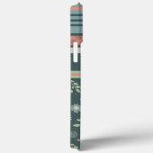 Girly Stripe Floral  Modern Trendy Case-Mate iPhone Case (Achterkant / Rechts)