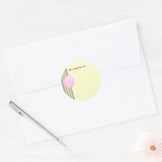 Girly Stripe Stickers (Envelop)