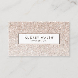 Girly Stylish Champagne roze glitter and White Visitekaartje