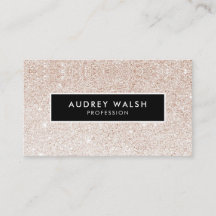 Girly Stylish Champagne roze glitter en Black