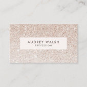 Girly Stylish Champagne roze glitter Luxury Visitekaartje (Voorkant)