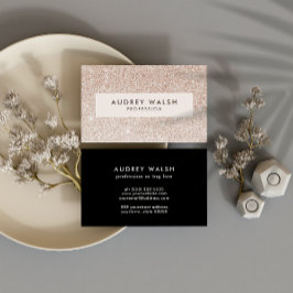 Girly Stylish Champagne roze glitter Luxury Visitekaartje