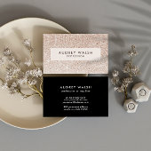 Girly Stylish Champagne roze glitter Luxury Visitekaartje