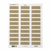 Girly Stylish Kraft Gold Diamonds Adres Etiket (Full Sheet)