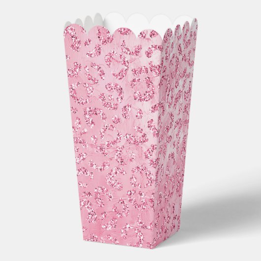  Girly Sugar Pink Glitter Luipaard Bedankdoosjes (Voorkant)