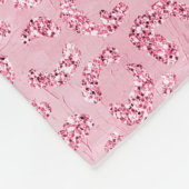  Girly Sugar Pink Glitter Luipaard Fleece Deken (Hoek)