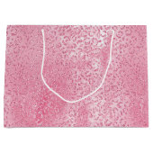  Girly Sugar Pink Glitter Luipaard Groot Cadeauzakje (Voorkant)