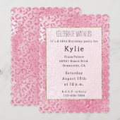 Girly Sugar Pink Glitter Luipaard Kaart (Voorkant / Achterkant)