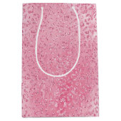  Girly Sugar Pink Glitter Luipaard Medium Cadeauzakje (Voorkant)