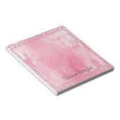  Girly Sugar Pink Glitter Luipaard Notitieblok (Schuin)