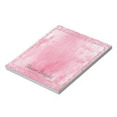  Girly Sugar Pink Glitter Luipaard Notitieblok (Linkerzijde)