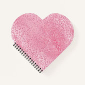  Girly Sugar Pink Glitter Luipaard Notitieboek (Voorkant)