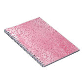 Girly Sugar Pink Glitter Luipaard Notitieboek (Rechterzijde)
