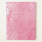 Girly Sugar Pink Glitter Luipaard Planner (Achterkant)