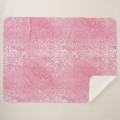  Girly Sugar Pink Glitter Luipaard Sherpa Deken (Voorkant (horizontaal))