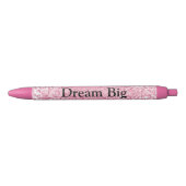  Girly Sugar Pink Glitter Luipaard Zwarte Inkt Pen (Voorkant)