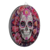 Girly Sugar Skull Dartboard Dartbord (Voorkant Links)