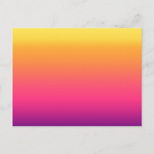 Girly Summer Tropical Gradient Abstracte Sunset Briefkaart (Voorkant)