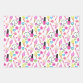 Girly Summertime Ice Cream Lipstick Roze Limoen Inpakpapier Vel (Voorkant)