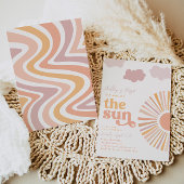 Girly Sun eerste verjaardag uitnodiging