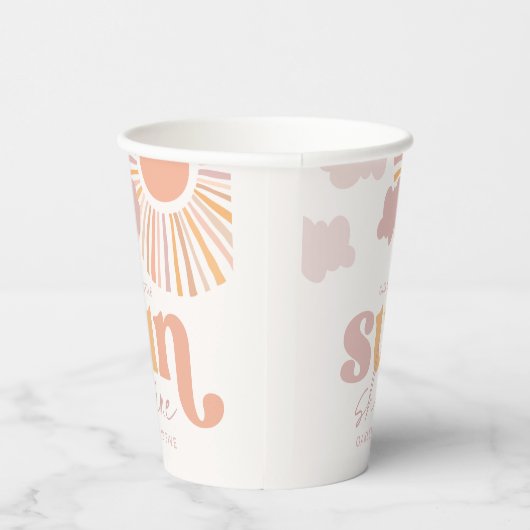 Girly Sunshine Party Cups Papieren Bekers (Rechts)