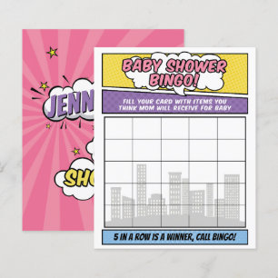 Girly Superhero Comic Book Baby shower Game