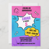 Girly Superhero Verjaardag Kaart (Voorkant)