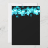 Girly Sweet 16 Birthday Party Blauwgroen Lights Kaart (Achterkant)