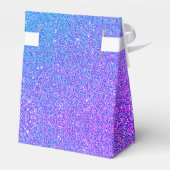 Girly Sweet 16 Blauwgroen Paarse Glitter Naam Part Bedankdoosjes (Achterkant)