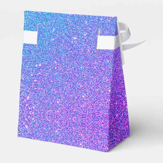Girly Sweet 16 Blauwgroen Paarse Glitter Naam Part Bedankdoosjes (Achterkant)