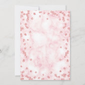 Girly Sweet 16th Marble Glitter Roos Gold Floral Kaart (Achterkant)