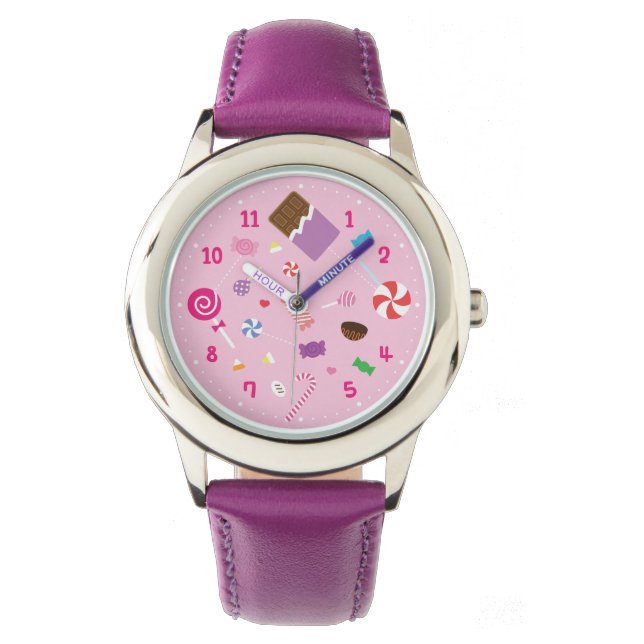 Girly Sweet Candy Girls Watch Horloge (Voorkant)