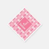 Girly Sweet Pink Puzzel Stukken Verjaardag Servet (Hoek)