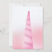 Girly Sweet Roze Witte Eenhoorn Verjaardag Kaart (Achterkant)