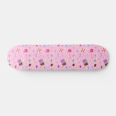 Girly Sweet Snoep Pattern Persoonlijk Skateboard (Horizontaal)