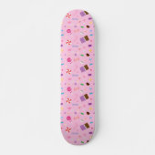 Girly Sweet Snoep Pattern Persoonlijk Skateboard (Voorkant)