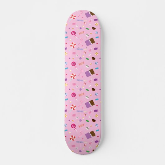 Girly Sweet Snoep Pattern Persoonlijk Skateboard (Voorkant)