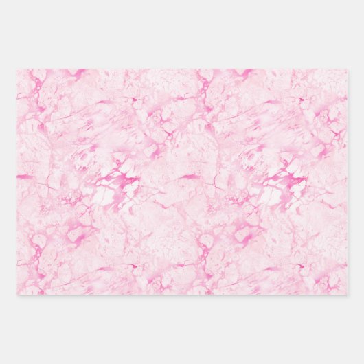 Girly Swirly Pink Eenhoorn Swirls Inpakpapier Vel (Voorkant)