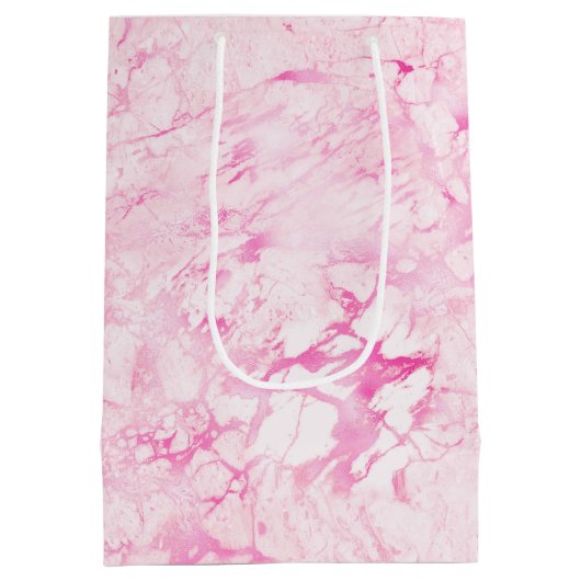 Girly Swirly Pink Eenhoorns Medium Cadeauzakje (Achterkant)