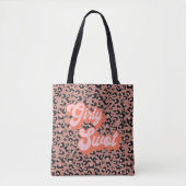 Girly Swot Leopard Print Tote Bag (Voorkant)