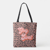 Girly Swot Leopard Print Tote Bag (Achterkant)